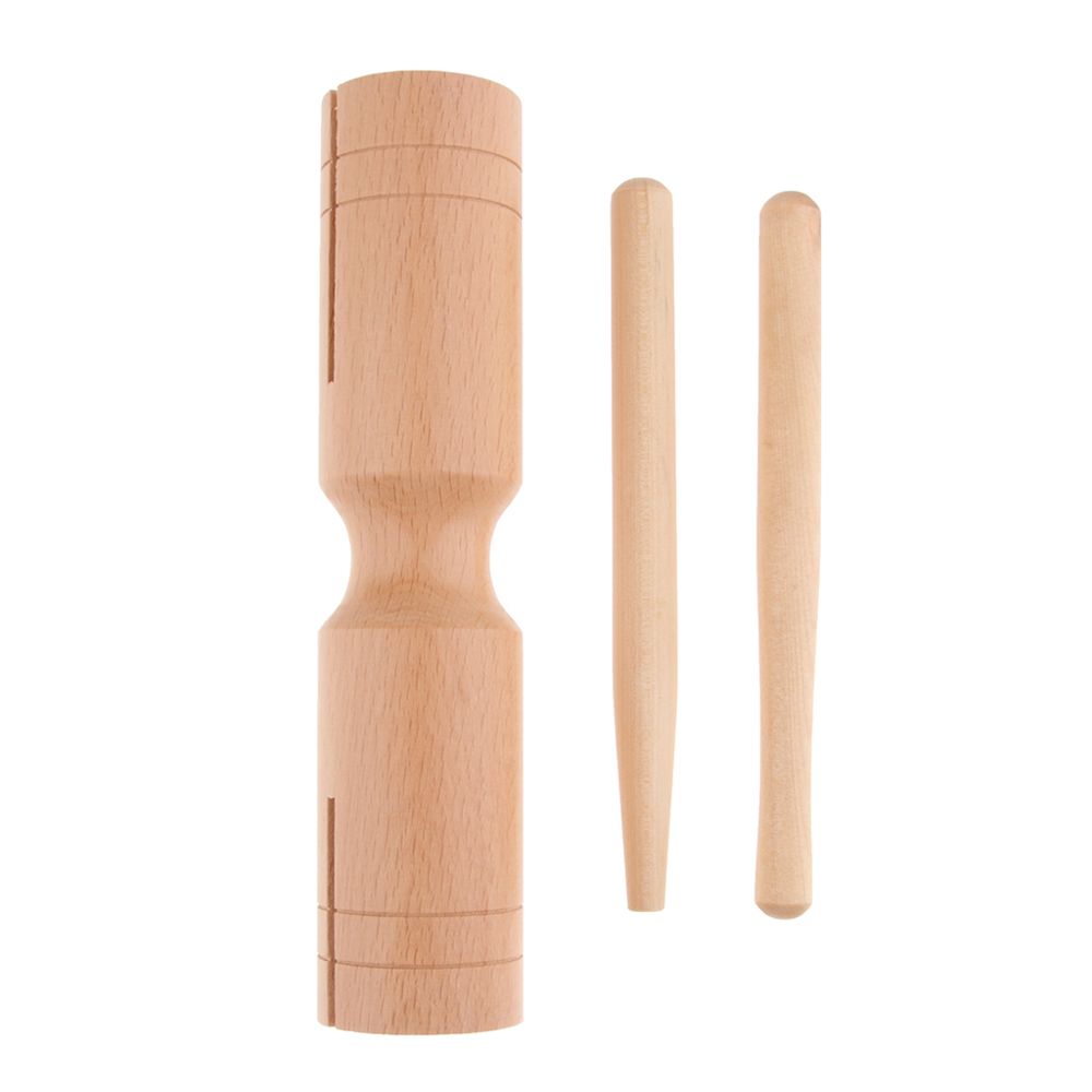 marque generique - Bloc de tonalité à double cylindre en bois avec surface polie pour jouet musical Mallet Kid - Accessoires percussions