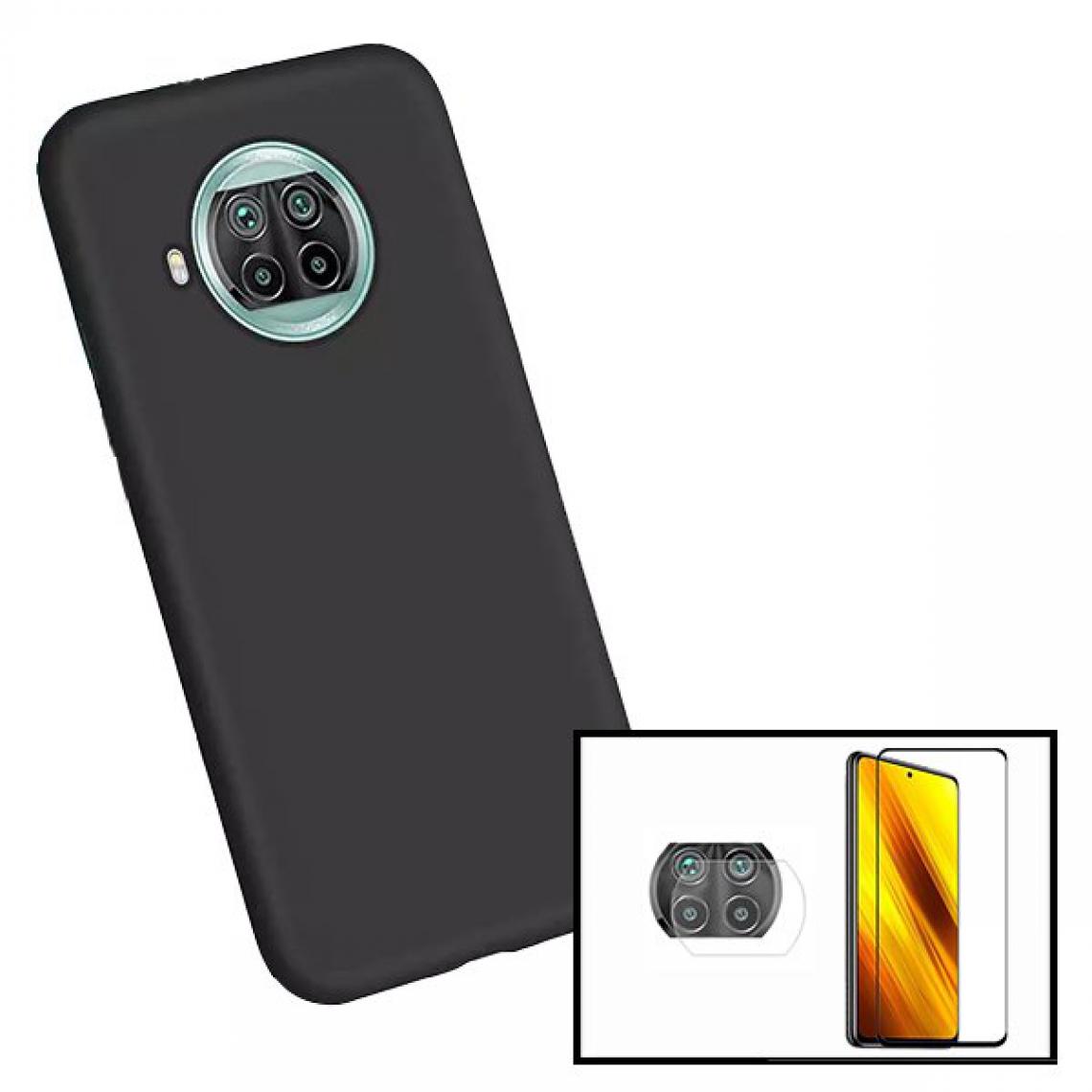 Phonecare - Kit Verre Trempé 5D Full Cover + Verre Trempé de Camara Traseira + Coque Silicone Liquide - Xiaomi Poco X3 Pro - Noir - Coque, étui smartphone