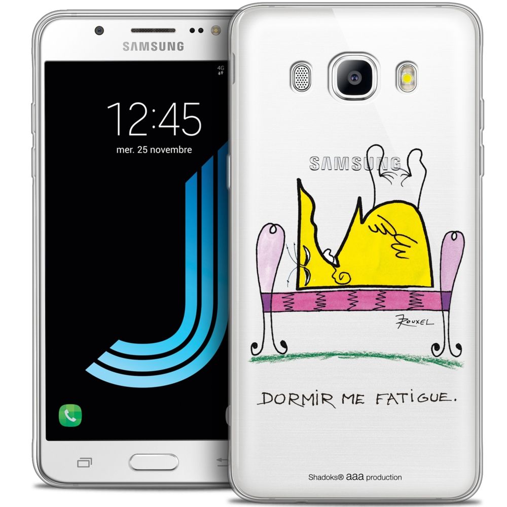Caseink - Coque Housse Etui Samsung Galaxy J5 2016 (J510) [Crystal HD Collection Les Shadoks ? Design Dormir - Rigide - Ultra Fin - Imprimé en France] - Coque, étui smartphone