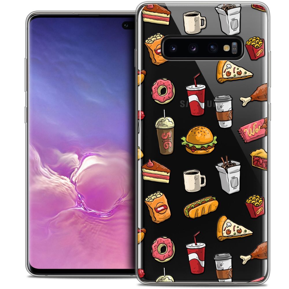 Caseink - Coque Housse Etui Pour Samsung Galaxy S10+ (6.4 ) [Crystal Gel HD Collection Foodie Design Fast Food - Souple - Ultra Fin - Imprimé en France] - Coque, étui smartphone