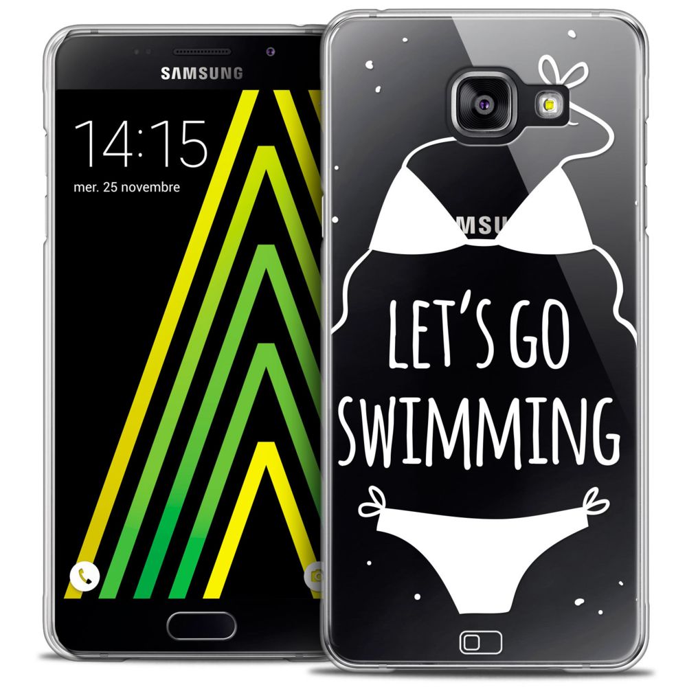Caseink - Coque Housse Etui Samsung Galaxy A5 2016 (A510) [Crystal HD Collection Summer Design Let's Go Swim - Rigide - Ultra Fin - Imprimé en France] - Coque, étui smartphone