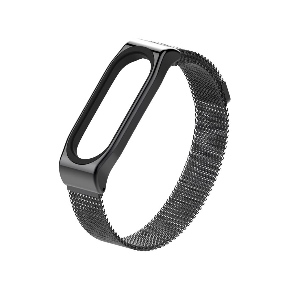 Wewoo - Bracelet en métal Mijobs Milan SE pour Xiaomi Mi Band 3 Bracelet en acier inoxydable Bracelet magnétique Boucle Bracelets Remplacer les accessoires, hôte non inclus (Noir) - Bracelet connecté