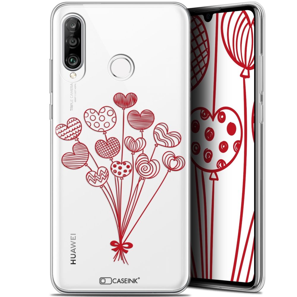 Caseink - Coque Pour Huawei P30 Lite (6.2 ) [Gel HD Collection Love Saint Valentin Design Ballons d'amour - Souple - Ultra Fin - Imprimé en France] - Coque, étui smartphone
