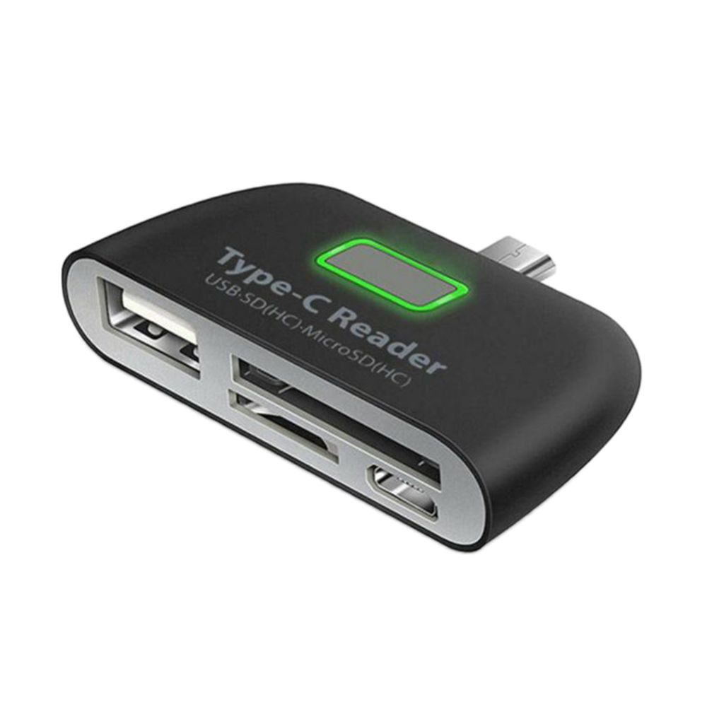 marque generique - Adaptateur USB C 3.1 Type C vers USB 2.0 HUB OTG Lecteur de carte mémoire Micro SD / TF - Autres accessoires smartphone