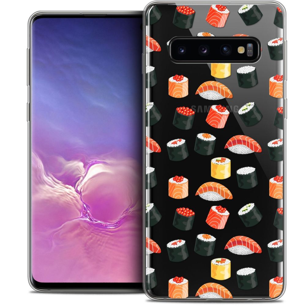 Caseink - Coque Housse Etui Pour Samsung Galaxy S10 (6.1 ) [Crystal Gel HD Collection Foodie Design Sushi - Souple - Ultra Fin - Imprimé en France] - Coque, étui smartphone