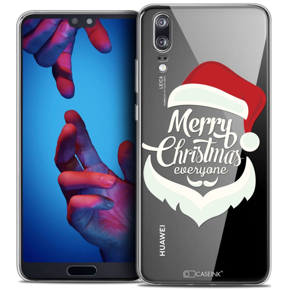 Caseink - Coque Housse Etui Huawei P20 (5.8 ) [Crystal Gel HD Collection Noël 2017 Design Merry Everyone - Souple - Ultra Fin - Imprimé en France] - Coque, étui smartphone