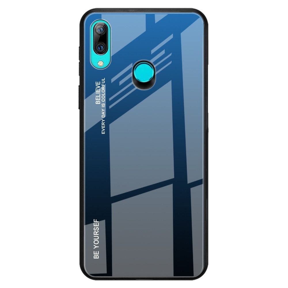 Wewoo - Coque Pour Huawei P Smart Z Gradient Color Glass Case Bleu - Coque, étui smartphone