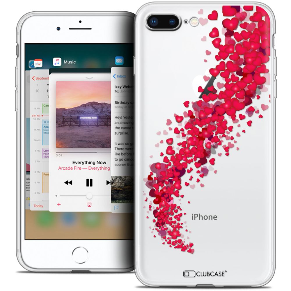 Caseink - Coque Housse Etui Apple iPhone 8 Plus (5.5 ) [Crystal Gel HD Collection Love Saint Valentin Design Tornado - Souple - Ultra Fin - Imprimé en France] - Coque, étui smartphone