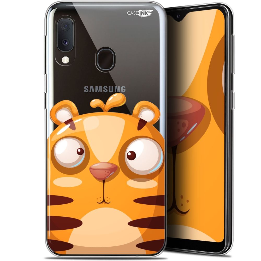 Caseink - Coque arrière Samsung Galaxy A20E (5.8 ) Gel HD [ Nouvelle Collection - Souple - Antichoc - Imprimé en France] Cartoon Tiger - Coque, étui smartphone