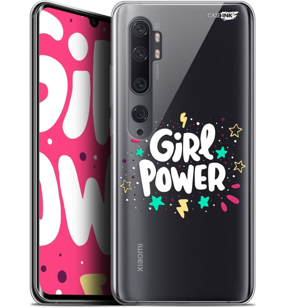 Caseink - Coque arrière Xiaomi Mi Note 10 / Pro (6.47 ) Gel HD [ Nouvelle Collection - Souple - Antichoc - Imprimé en France] Girl Power - Coque, étui smartphone