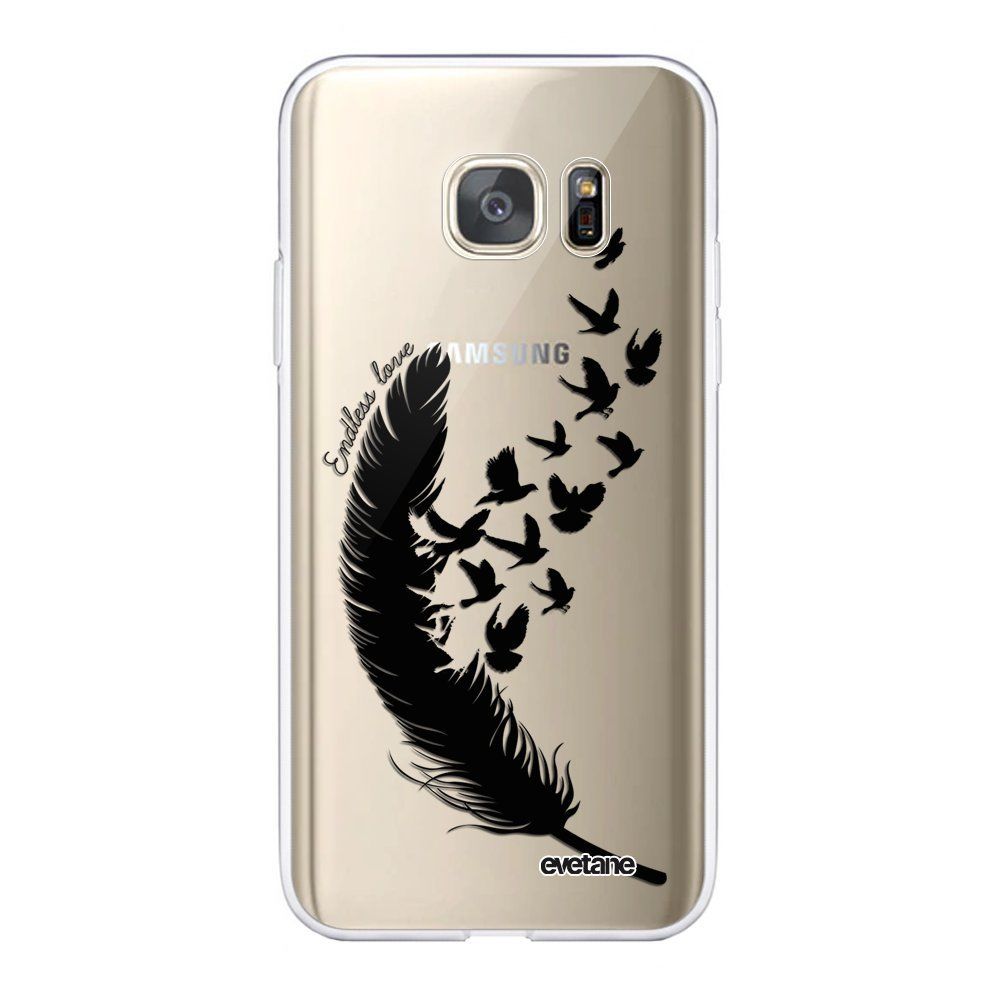 Evetane - Coque Samsung Galaxy S7 360 intégrale transparente Plume Ecriture Tendance Design Evetane. - Coque, étui smartphone