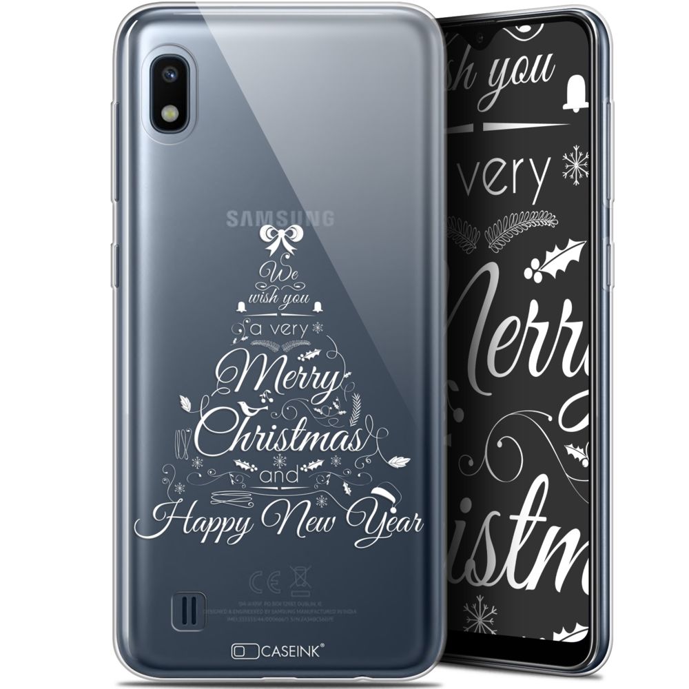 Caseink - Coque Pour Samsung Galaxy A10 (6.2 ) [Gel HD Collection Noël 2017 Design Calligraphie - Souple - Ultra Fin - Imprimé en France] - Coque, étui smartphone