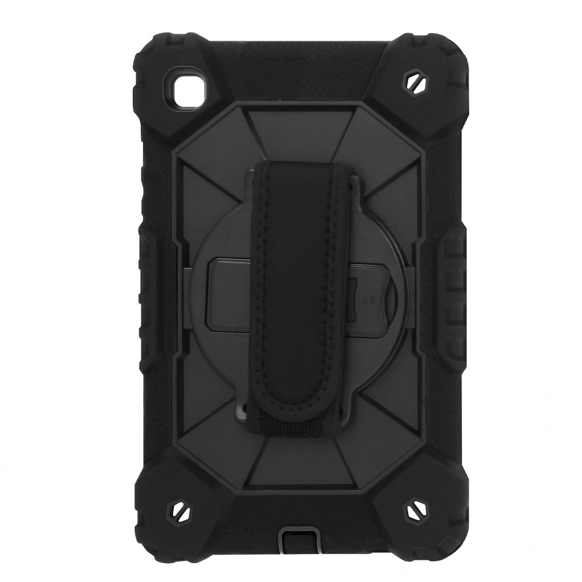 Avizar - Coque Galaxy Tab A7 Lite Hybride Poignée Rotative Béquille Bandoulière Noir - Coque, étui smartphone