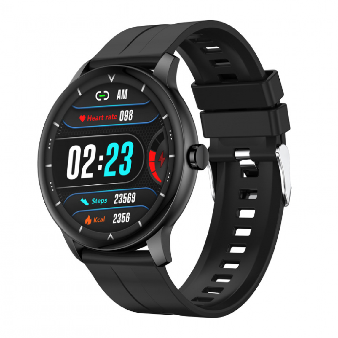 Chronotech Montres - Chronus Smart Watch, Bluetooth Calling, Sleep Monitoring, Sports Mode, for Android IOS (Black) - Montre connectée