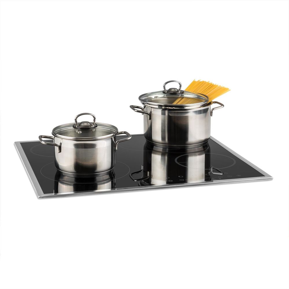 Klarstein - Klarstein Virtuosa Slide Table de cuisson encastrable - 4 plaques - 6600W max. - Vitrocéramique et inox - Table de cuisson