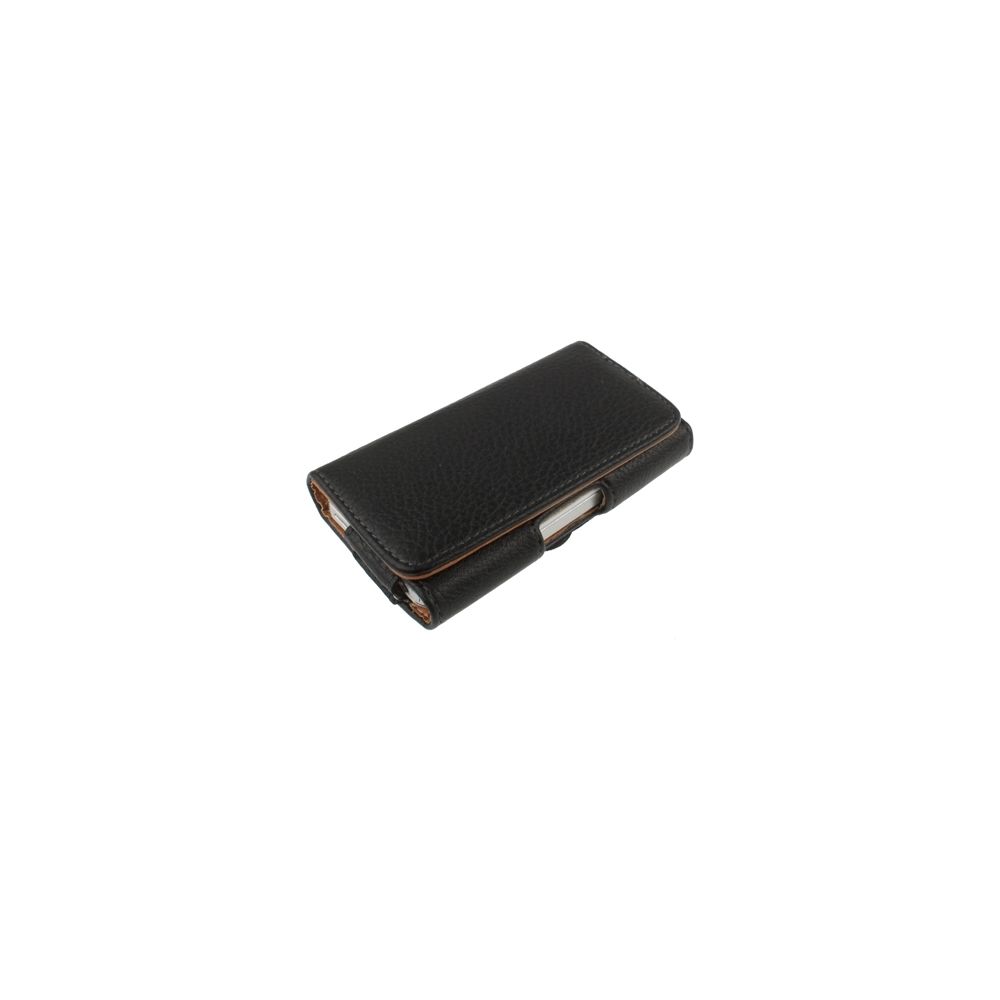 Wewoo - Housse Étui noir pour iPhone, taille: 120 x 60 x 25 mm téléphone portable avec clip en cuir universelle - Coque, étui smartphone
