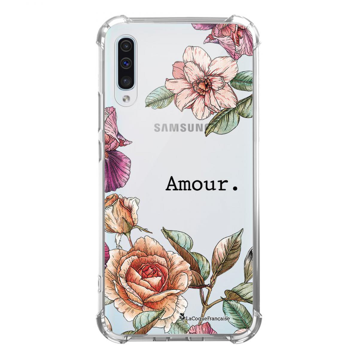 La Coque Francaise - Coque Samsung Galaxy A70 anti-choc souple angles renforcés transparente Amour en fleurs La Coque Francaise - Coque, étui smartphone