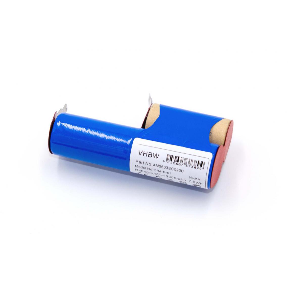 Vhbw - vhbw batterie compatible avec Ariete Grati 3,6V râpe à fromage(2000mAh, 3,6V, NiMH) - Autre appareil de mesure