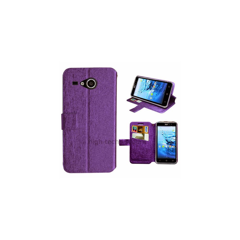 Htdmobiles - Housse etui coque pochette portefeuille pour Acer Liquid Z520 + film ecran - MAUVE - Autres accessoires smartphone
