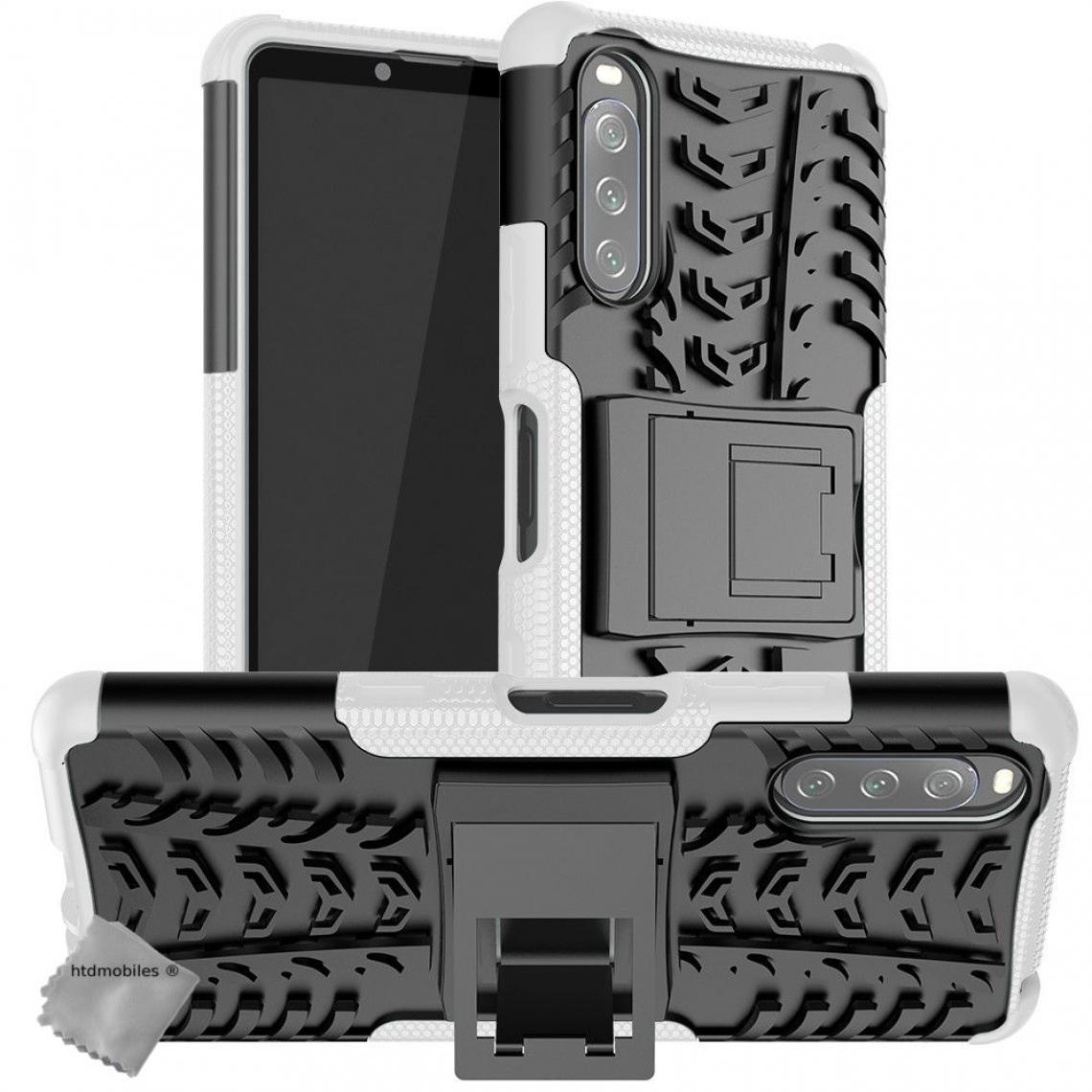 Htdmobiles - Housse etui coque rigide anti choc pour Sony Xperia 10 III + film ecran - BLANC - Coque, étui smartphone