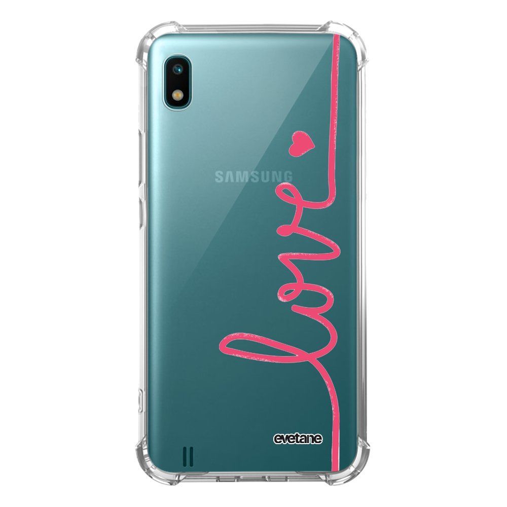 Evetane - Coque Samsung Galaxy A10 anti-choc souple avec angles renforcés transparente Love Evetane - Coque, étui smartphone