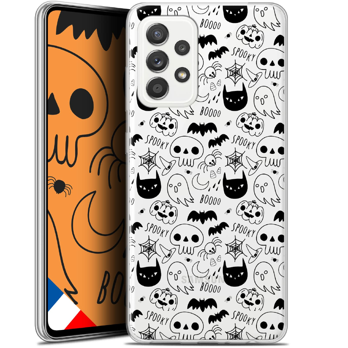 Caseink - Coque Pour Samsung Galaxy A52 5G (6.5 ) [Gel HD Collection Halloween Design Spooky - Souple - Ultra Fin - Imprimé en France] - Coque, étui smartphone