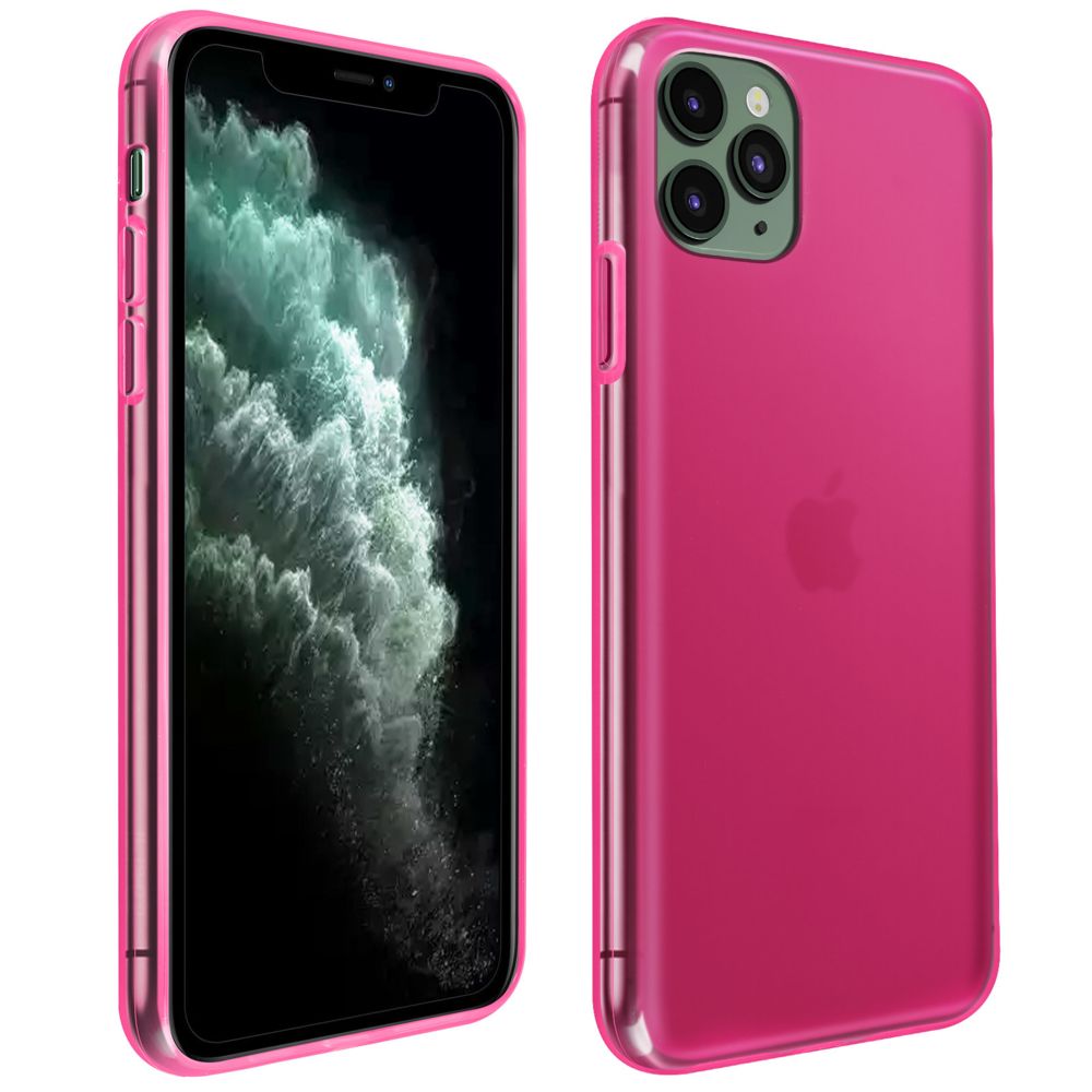 Avizar - Coque iPhone 11 Pro Silicone Gel Flexible Résistant Ultra fine rose - Coque, étui smartphone