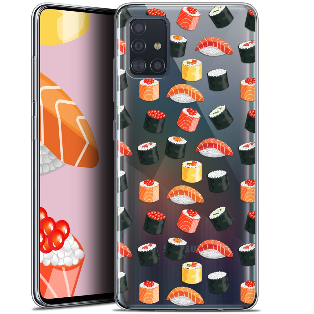 Caseink - Coque Pour Samsung Galaxy A51 (A515) (6.5 ) [Gel HD Collection Foodie Design Sushi - Souple - Ultra Fin - Imprimé en France] - Coque, étui smartphone