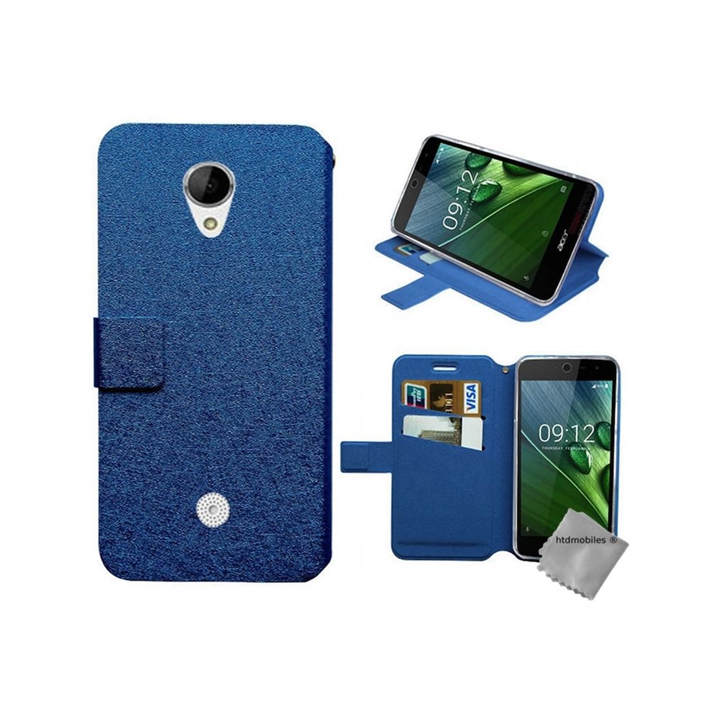 Htdmobiles - Housse etui coque pochette portefeuille pour Acer Liquid Zest 4G Z528 + verre trempe - BLEU - Autres accessoires smartphone