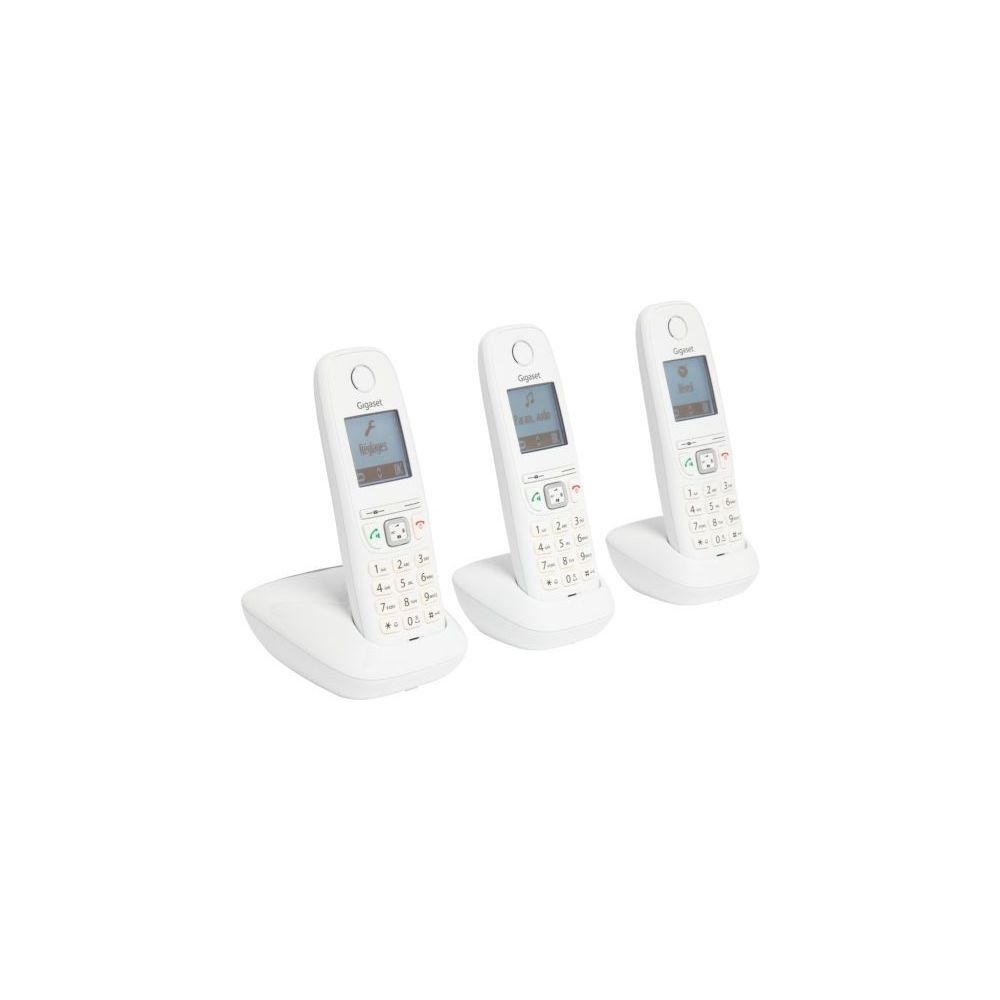 Gigaset - Téléphone sans fil sans répondeur - AS405 - Trio Blanc - Téléphone fixe-répondeur
