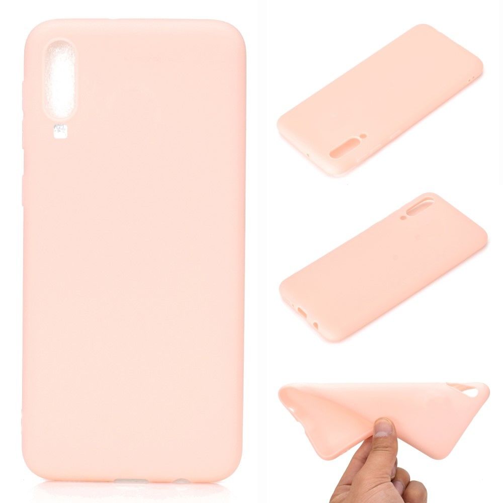 marque generique - Coque en TPU souple givré rose pour votre Samsung Galaxy A70 - Coque, étui smartphone