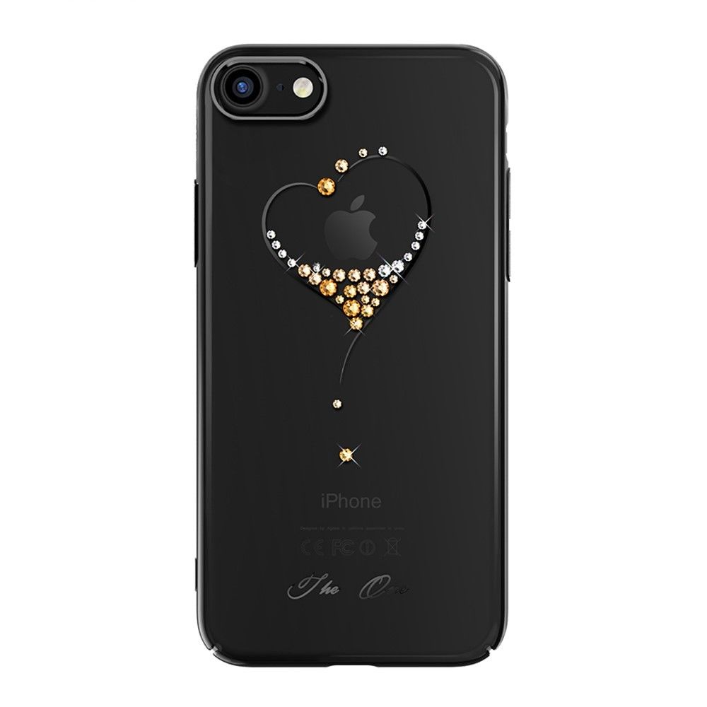 marque generique - Coque en TPU décor cristaux swarovski autorisés noir pour votre Apple iPhone 8/7 - Autres accessoires smartphone