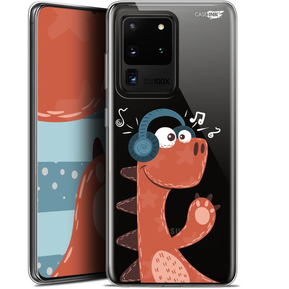 Caseink - Coque arrière Samsung Galaxy S20 Ultra (6.9 ) Gel HD [ Nouvelle Collection - Souple - Antichoc - Imprimé en France] Sketchy Dinausaure - Coque, étui smartphone