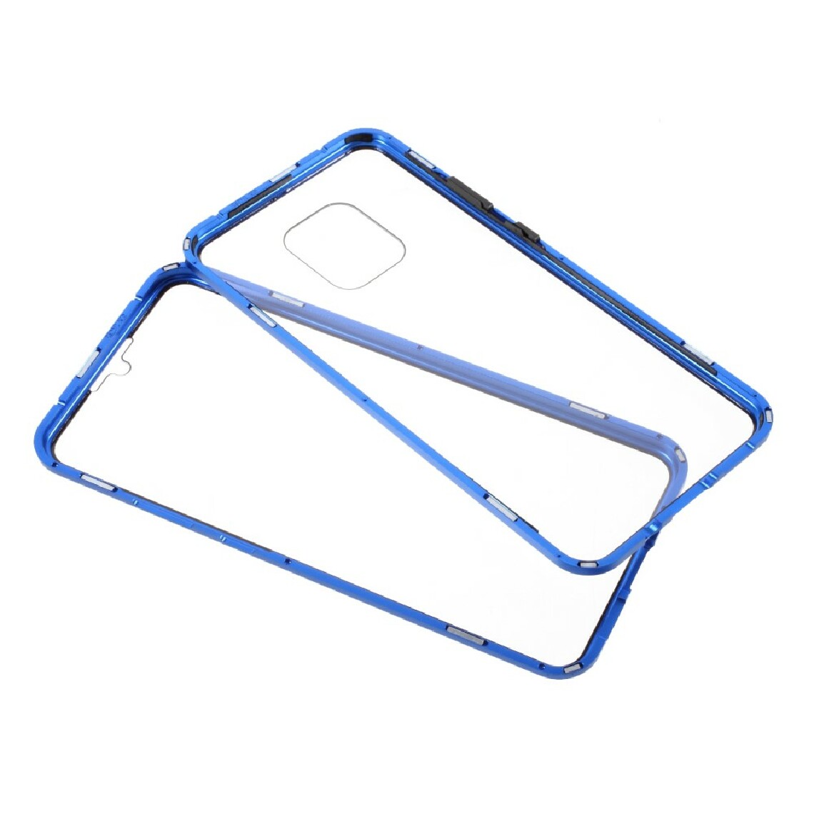 Other - Coque en cadre métallique cadre magnétique double face couverture complète bleu pour votre Xiaomi Redmi 10X 5G - Coque, étui smartphone