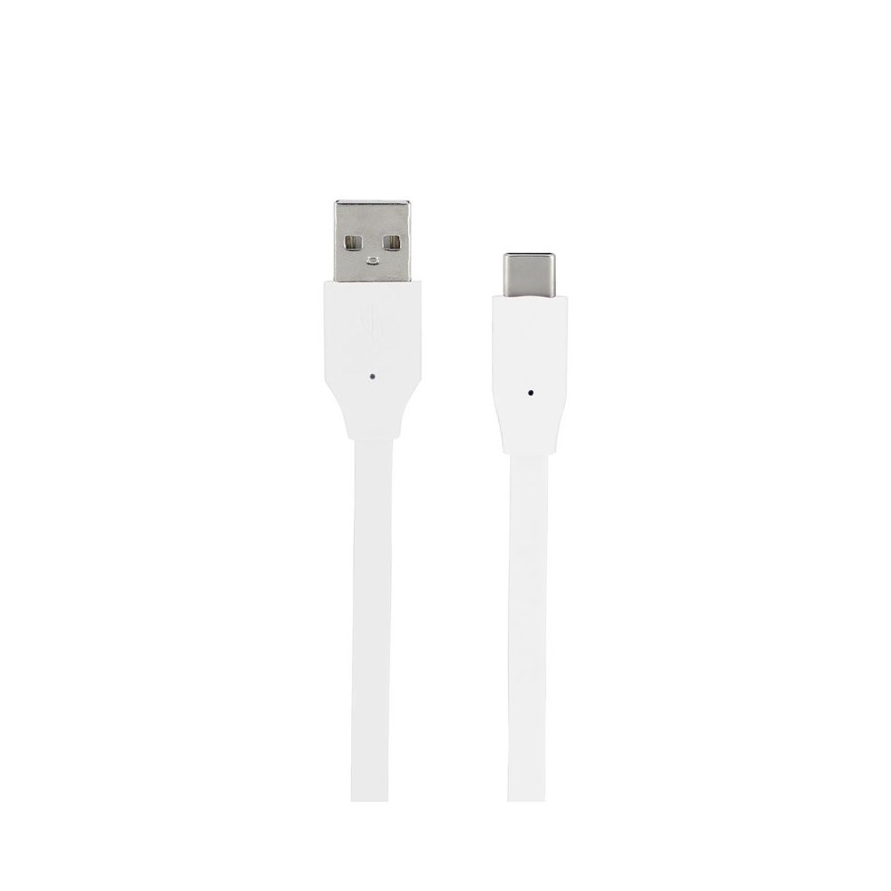 Mooov - Câble plat USB Type C 1 m blanc - Autres accessoires smartphone