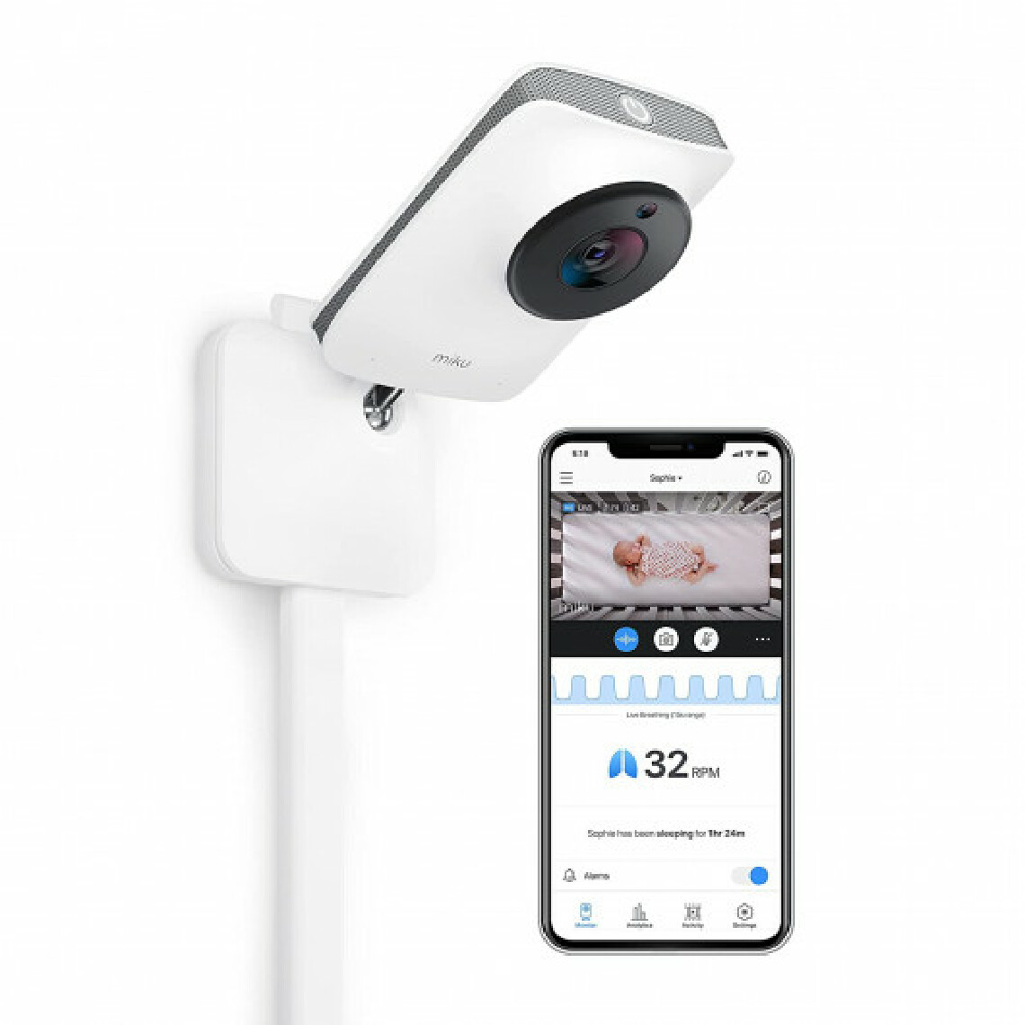 Miku - Miku Pro, pour un monitoring sans contact - Babyphone connecté