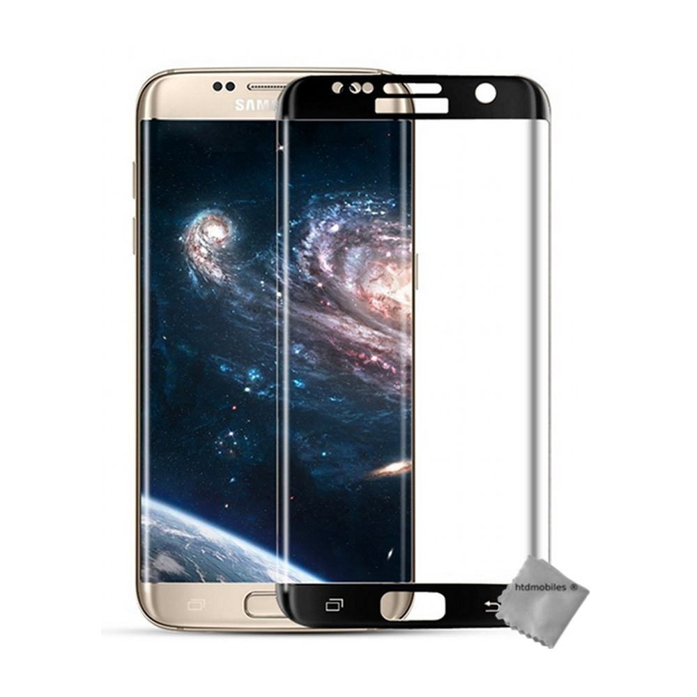 Htdmobiles - Film protection verre trempe incurve integral Samsung G935 Galaxy S7 Edge - NOIR - Protection écran smartphone