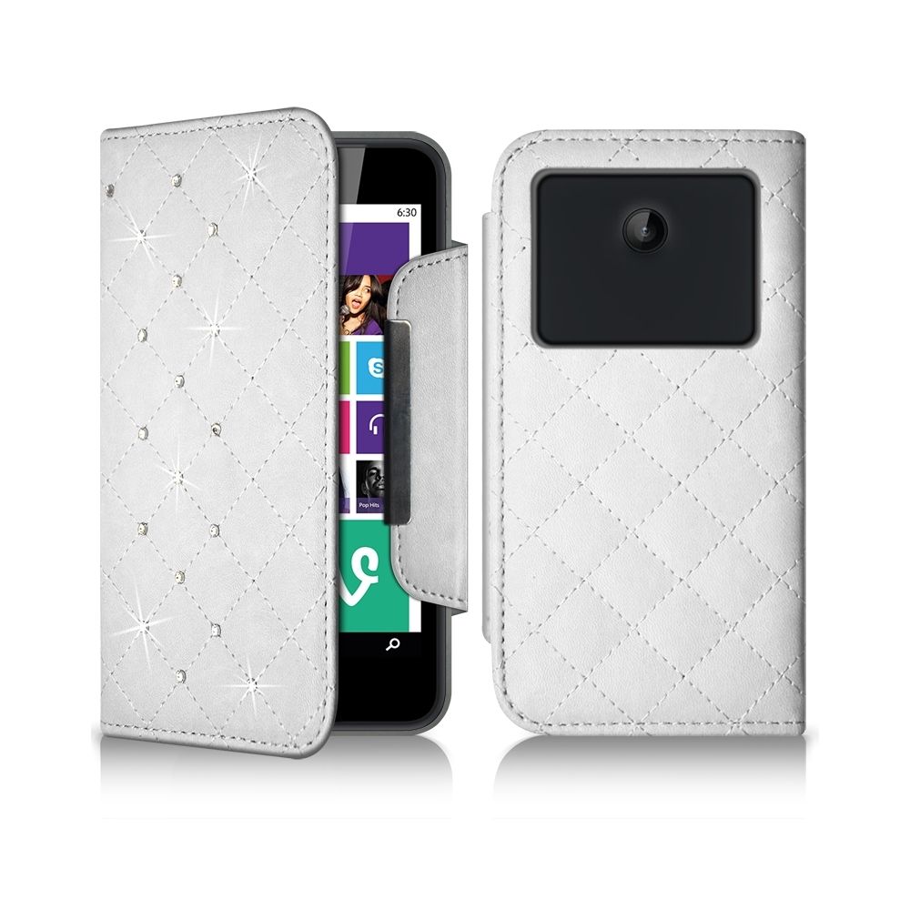 Karylax - Etui Universel XL Style Diamant blanc pour Logicom Le Hello 5"" 4G - Autres accessoires smartphone