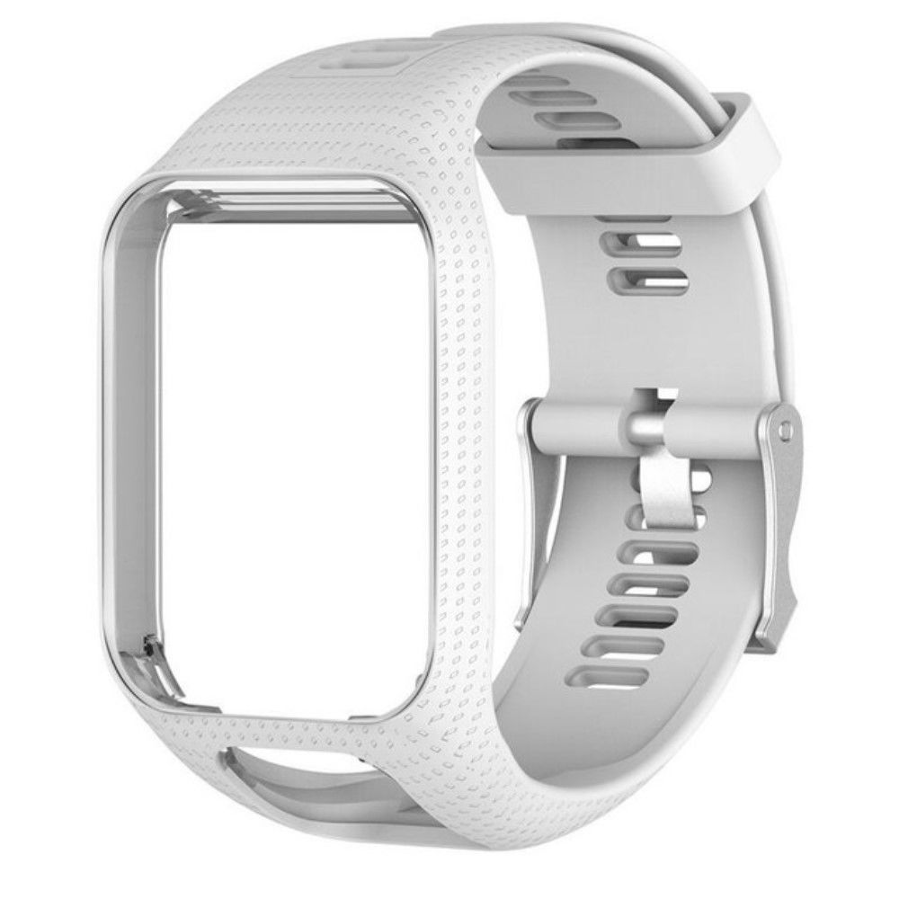 marque generique - Bracelet en silicone souple blanc pour votre TomTom Sport Runner 2/3 - Accessoires bracelet connecté
