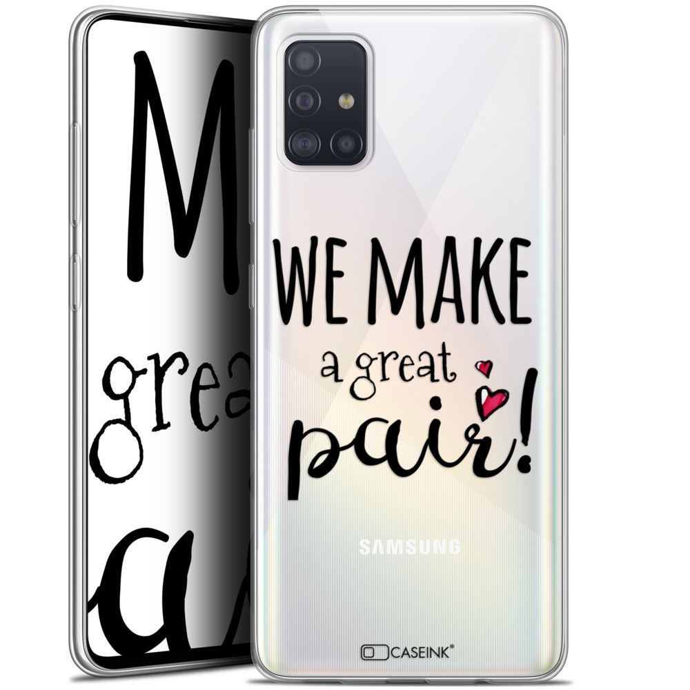 Caseink - Coque Pour Samsung Galaxy A51 (A515) (6.5 ) [Gel HD Collection Love Saint Valentin Design We Make Great Pair - Souple - Ultra Fin - Imprimé en France] - Coque, étui smartphone