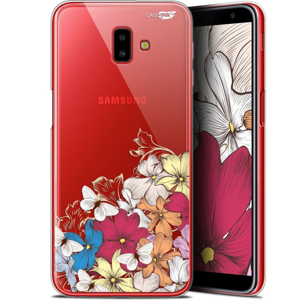 Caseink - Coque arrière Samsung Galaxy J6 Plus J6+ (6.4 ) Gel HD [ Nouvelle Collection - Souple - Antichoc - Imprimé en France] Nuage Floral - Coque, étui smartphone