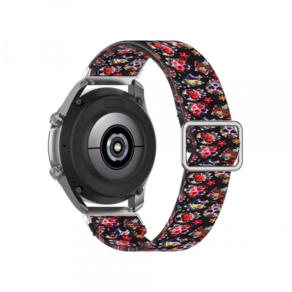 Other - Bracelet en nylon Motif Imprimé Réglable 20mm Crâne coloré pour votre Samsung Galaxy Watch3 41mm/Watch Active - Accessoires bracelet connecté