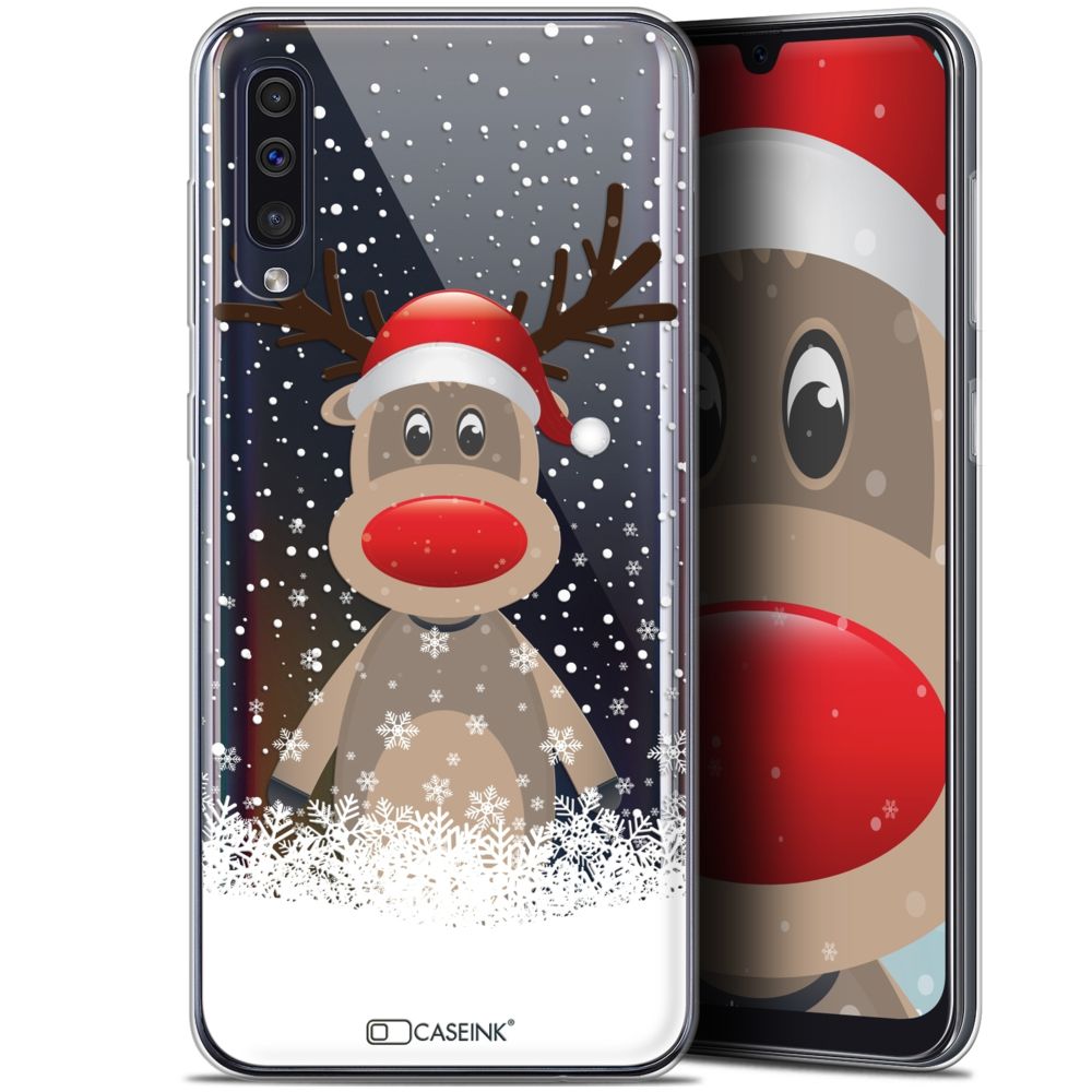Caseink - Coque Pour Samsung Galaxy A50 (6.4 ) [Gel HD Collection Noël 2017 Design Cerf au Bonnet - Souple - Ultra Fin - Imprimé en France] - Coque, étui smartphone