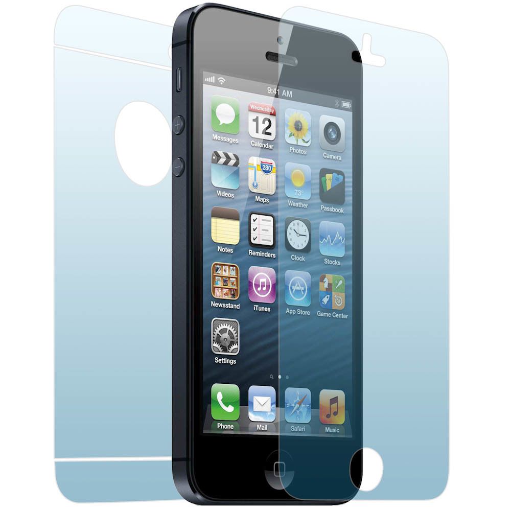 Avizar - Film protège écran iPhone 5/ 5S/ SE avant + Arriere - Protection écran smartphone