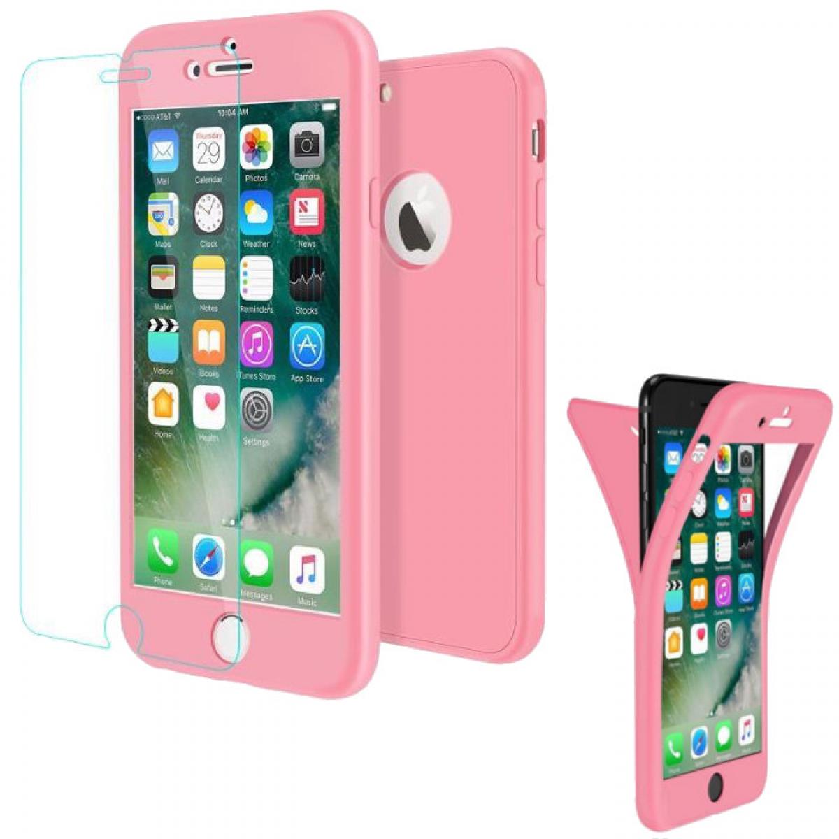 Little Boutik - Coque Gel Silicone IPhone 7 Intégrale 360Full Protection + Verre Trempé Couleur Rose Etuis Housse Couleur : - Autres accessoires smartphone