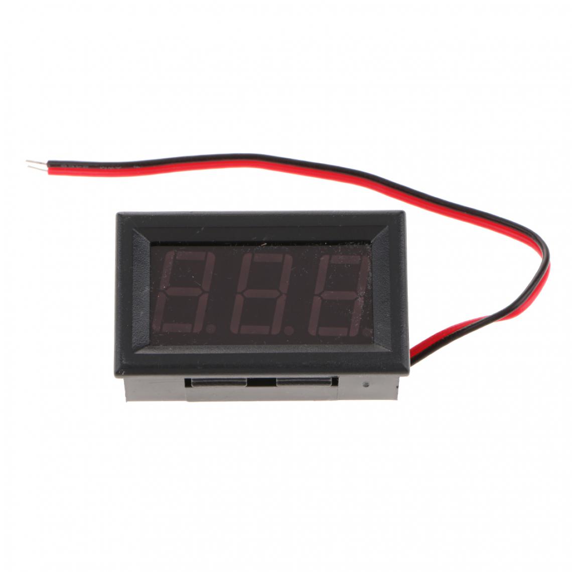 marque generique - mini dc 5v-120v voltmètre led panneau 3-numérique affichage tension mètre rouge - Détecteur connecté