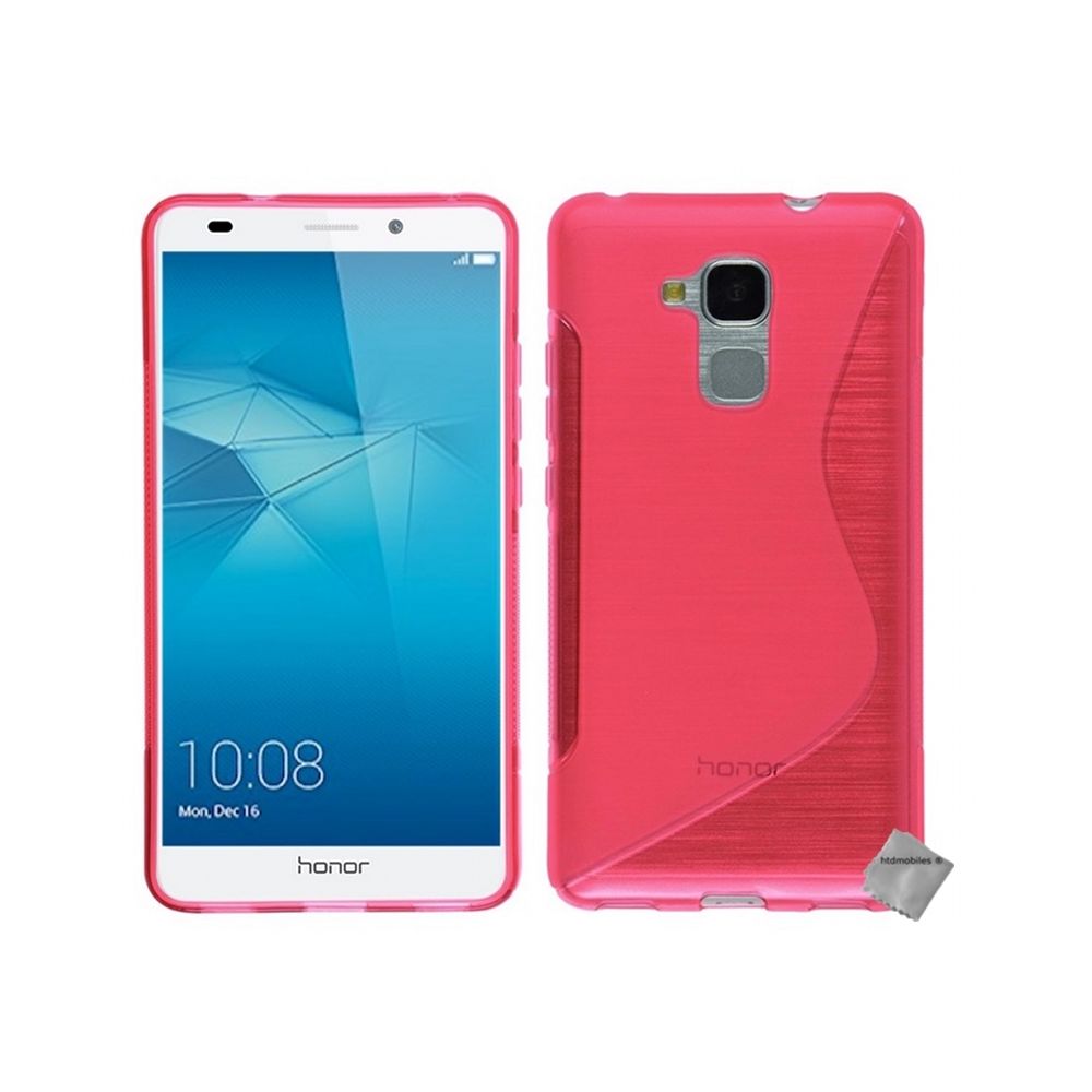 Htdmobiles - Housse etui coque pochette silicone gel fine pour Huawei Honor 6C + film ecran - ROSE - Autres accessoires smartphone