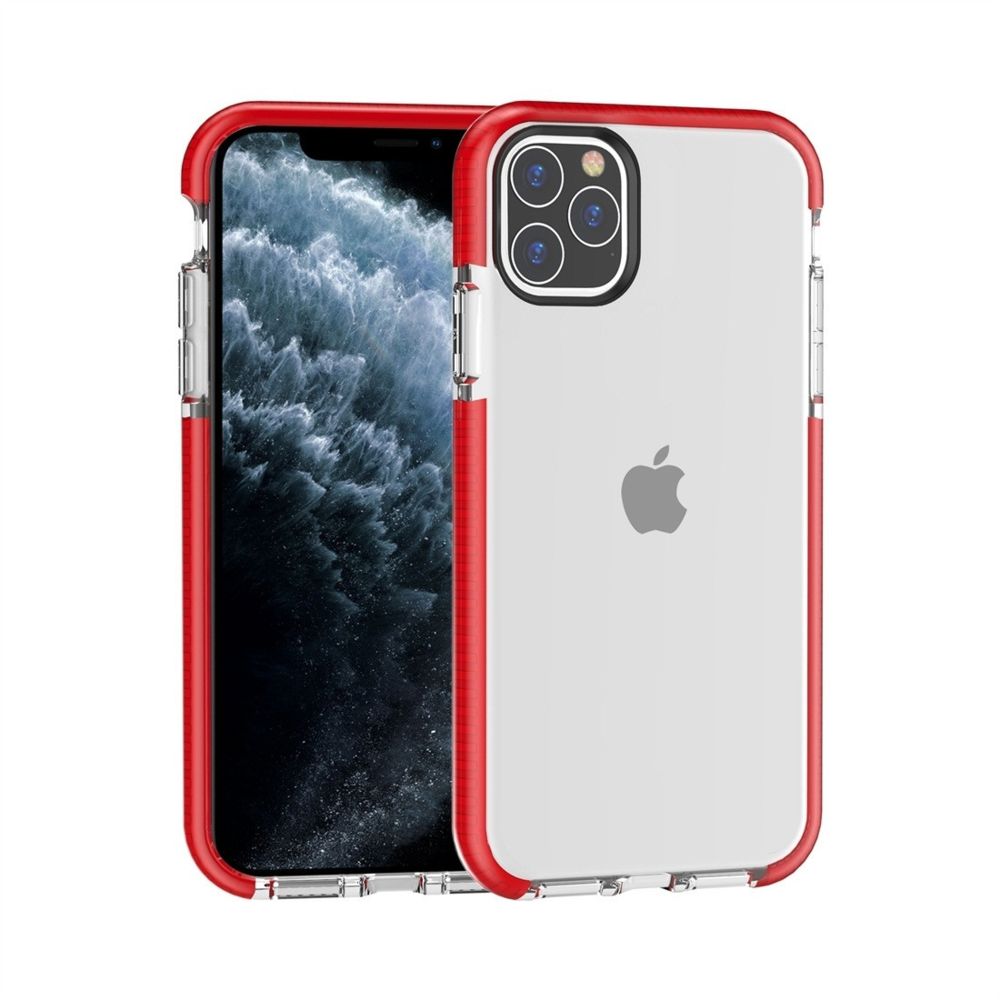 Wewoo - Coque Souple Pour iPhone 11 Pro Housse en TPU hautement transparente rouge - Coque, étui smartphone