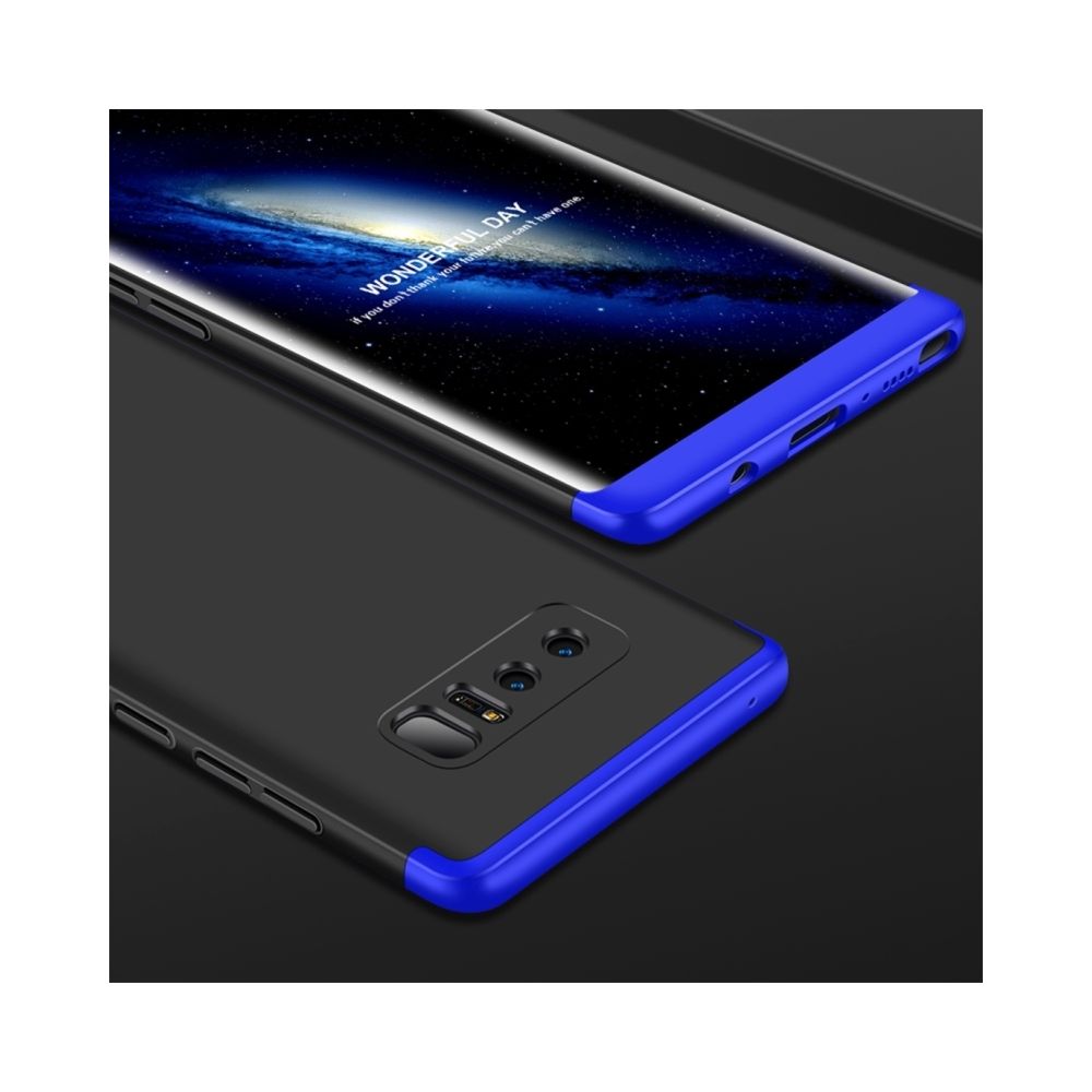 Wewoo - Coque noir et bleu pour Samsung Galaxy Note 8 PC 360 Degrés Full Coverage Housse de protection arrière + - Coque, étui smartphone