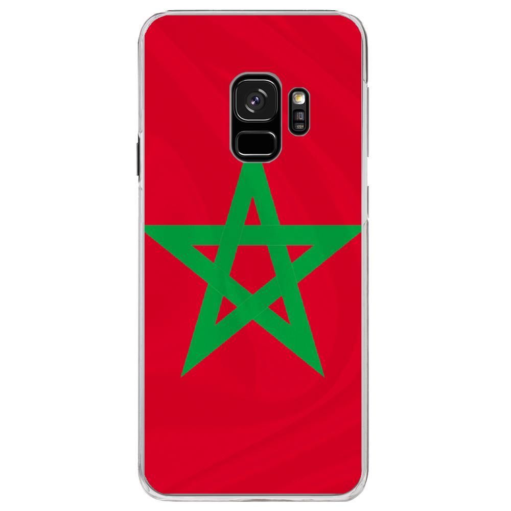 Kabiloo - Coque rigide transparente pour Samsung Galaxy S9 avec impression Motifs drapeau du Maroc - Coque, étui smartphone